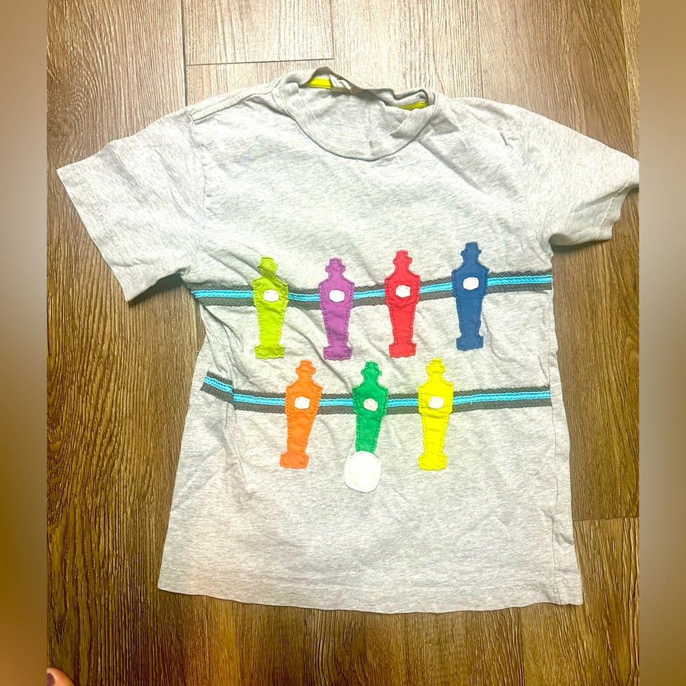Mini Boden Foosball 7-8 Boys Short Sleeve Shirt